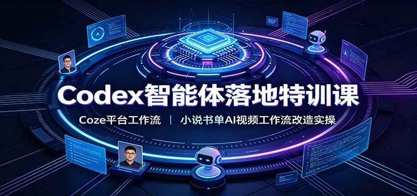 Codex智能体落地特训课：Coze平台工作流，小说书单AI视频工作流改造实操-资源后花园