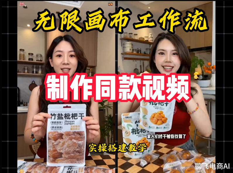 无限画布工作流一键复刻爆款带货视频，实操搭建，操作简单-资源后花园