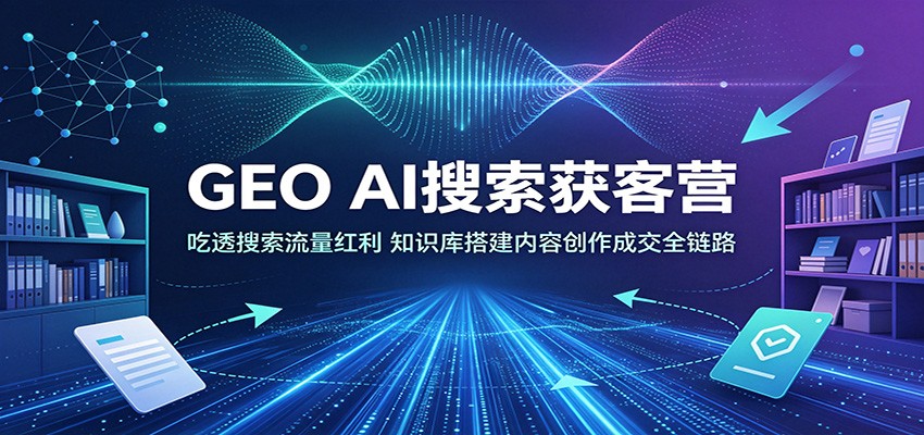 GEO AI搜索获客营：吃透搜索流量红利，知识库搭建内容创作成交全链路-资源后花园