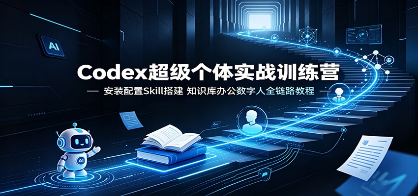 Codex超级个体实战训练营：安装配置Skill搭建，知识库办公数字人全链路教程-资源后花园