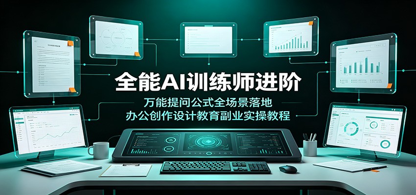 全能AI训练师进阶:万能提问公式全场景落地,办公创作设计教育副业实操教程-资源后花园