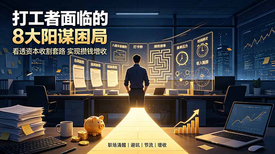付费文章：打工者面临的8大阳谋困局，看透资本收割套路实现攒钱增收-资源后花园