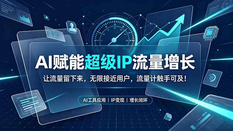 AI赋能超级IP流量增长:让流量留下来,无限接近用户,流量计触手可及!-资源后花园