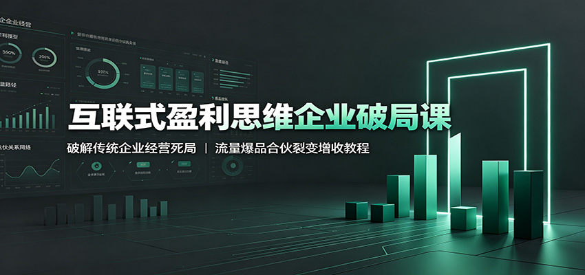 互联式盈利思维企业破局课:破解传统企业经营死局,流量爆品合伙裂变增收教程-资源后花园