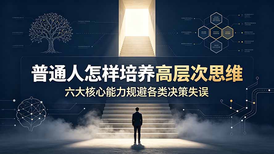 付费文章：普通人怎样培养高层次思维，六大核心能力规避各类决策失误-资源后花园