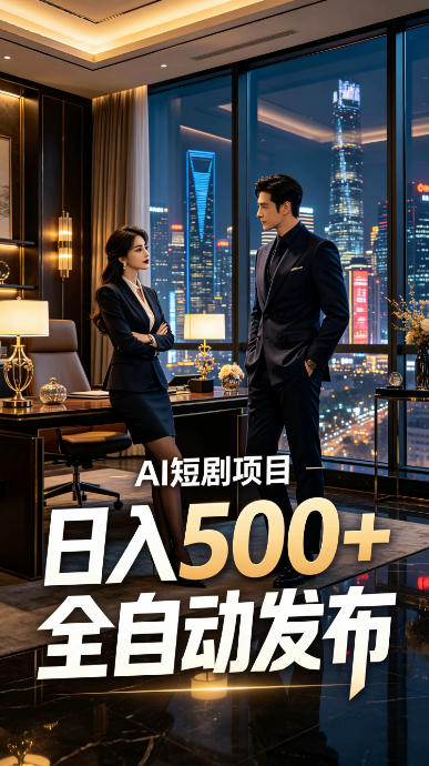快手AI短剧自动发布，矩阵批量运营变现，轻资产副业项目，日入500+【揭秘】-资源后花园
