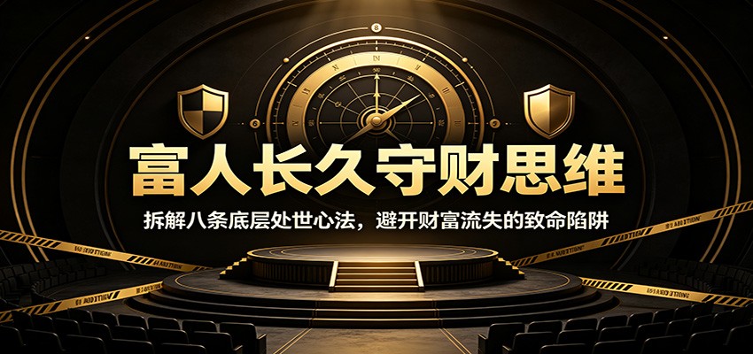 富人长久守财思维：拆解八条底层处世心法，避开财富流失的致命陷阱-资源后花园
