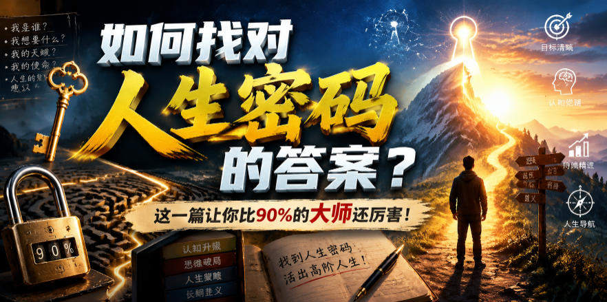 付费文章：如何找对人生密码的答案？这一篇让你比90%的大师还厉害！-资源后花园