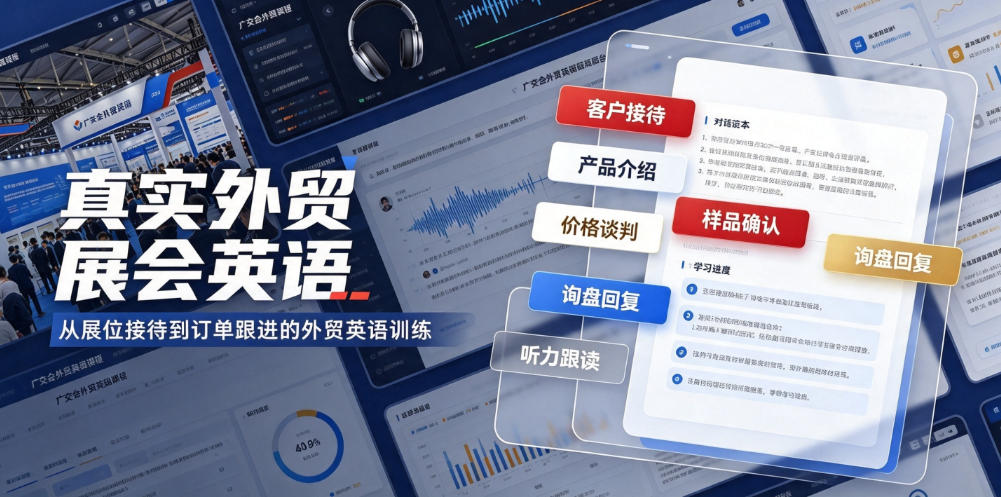 真实外贸展会英语，广交会外贸口语听力突击课程【音频】-资源后花园