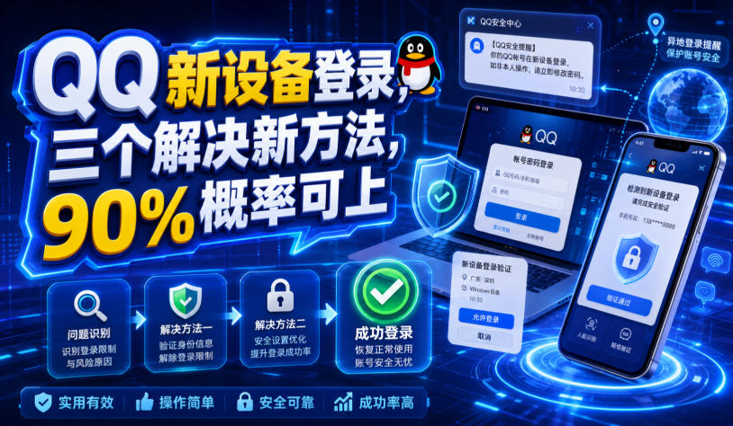 QQ新设备登录，三个解决新方法，90%概率可上-资源后花园
