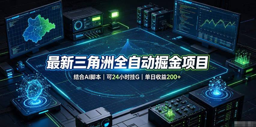 最新三角洲全自动掘金项目，结合AI脚本，可24小时挂G，单日收益200+【揭秘】-资源后花园