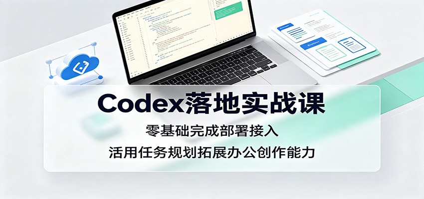 Codex落地实战课：零基础完成部署接入，活用任务规划拓展办公创作能力-资源后花园