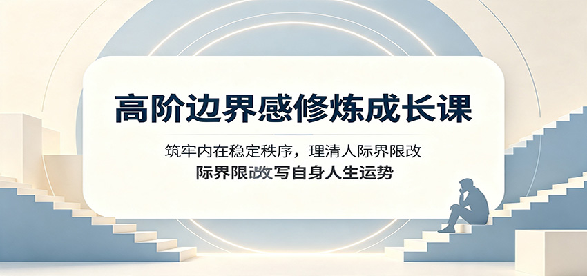 高阶边界感修炼成长课：筑牢内在稳定秩序，理清人际界限改写自身人生运势-资源后花园