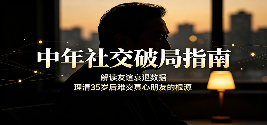 中年社交破局指南：解读友谊衰退数据，理清35岁后难交真心朋友的根源-资源后花园