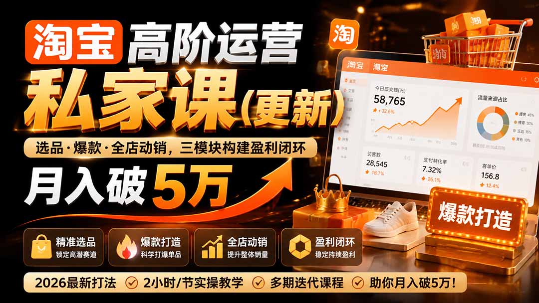淘宝高阶运营私家课(更新26年-资源后花园