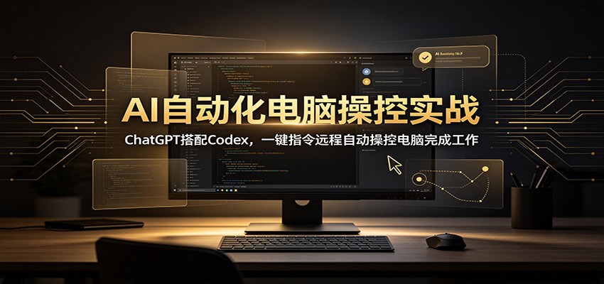 AI自动化电脑操控实战：ChatGPT搭配Codex，一键指令远程自动操控电脑完成工作-资源后花园