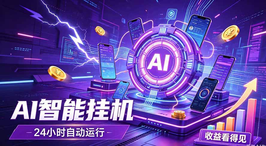 AI智能广告挂机，躺赚新模式 设备托管运行，解放双手持续变现-资源后花园