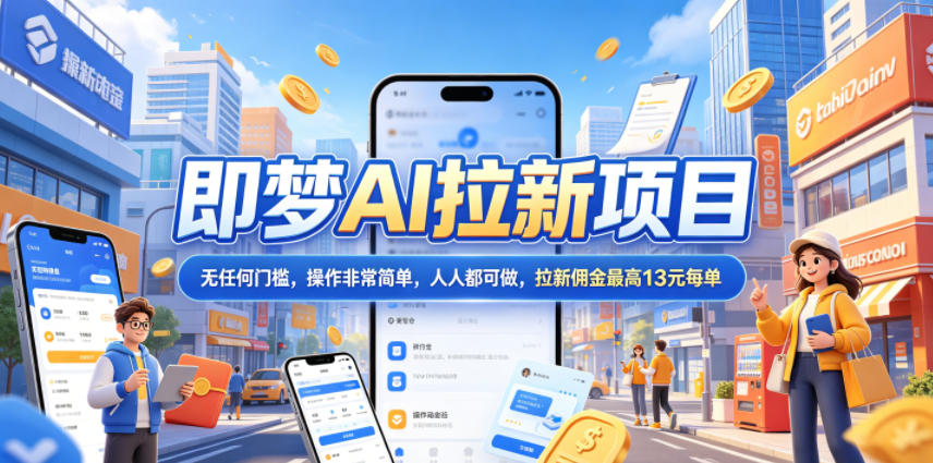 2026年即梦AI拉新项目最新玩法，无任何门槛，操作非常简单，人人都可做，拉新佣金最高13米每单(更新08月07日)-资源后花园