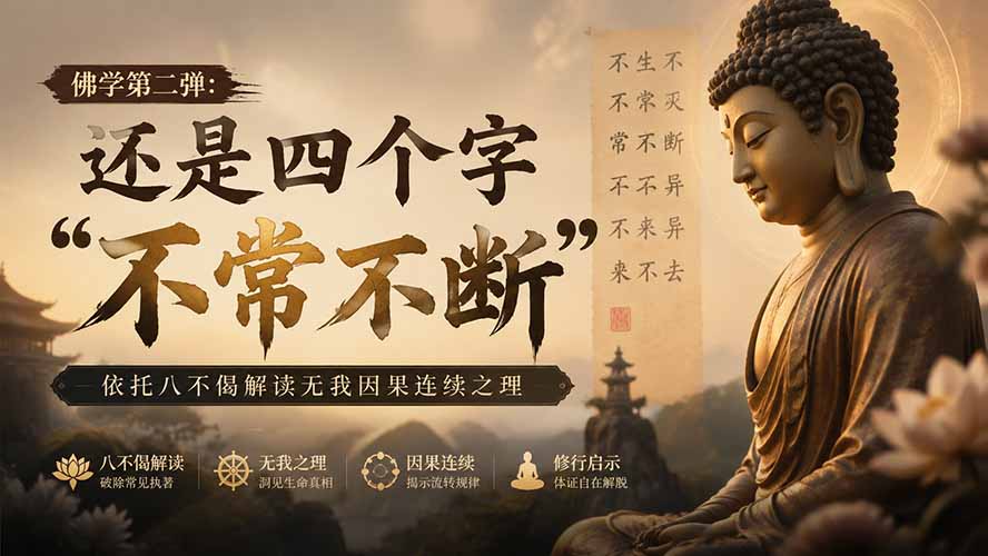 付费文章：佛学第二弹：还是四个字“不常不断”依托八不偈解读无我因果连续之理-资源后花园