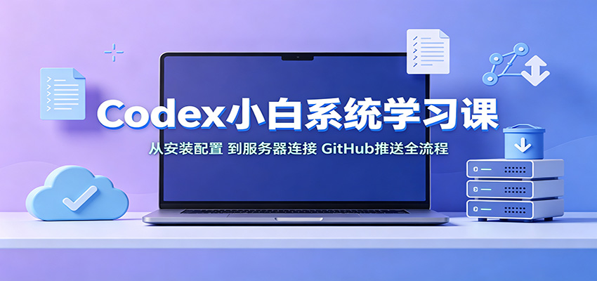 Codex小白系统学习课：小从安装配置，到服务器连接、GitHub推送全流程-资源后花园