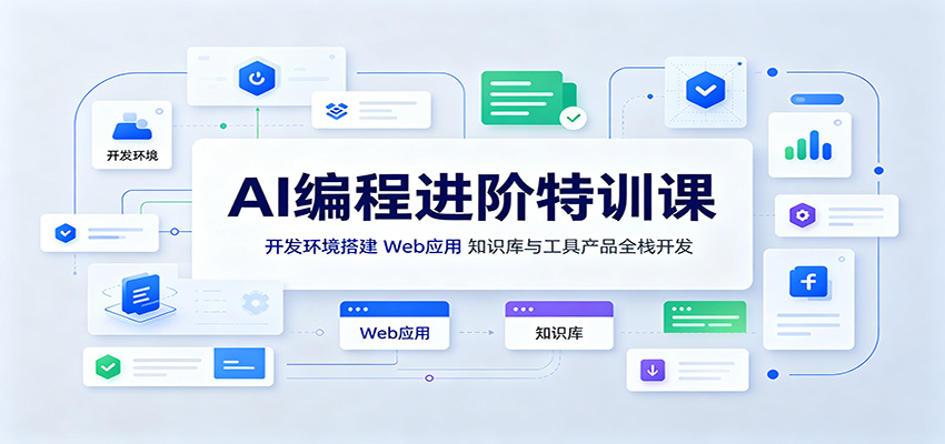 AI编程进阶特训课：开发环境搭建，Web应用、知识库与工具产品全栈开发-资源后花园