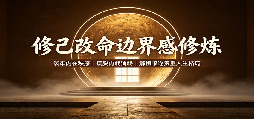 修己改命边界感修炼：筑牢内在秩序，摆脱内耗消耗，解锁顺遂贵重人生格局-资源后花园