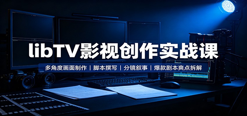 libTV影视创作实战课：多角度画面制作，脚本撰写，分镜叙事，爆款剧本爽点拆解-资源后花园