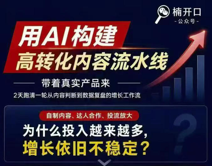小红书AI内容生产2026年线下课完整现场还原版，用AI构建高转化内容流水线-资源后花园