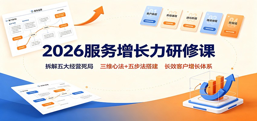 2026服务增长力研修课：拆解五大经营死局，三维心法+五步法搭建长效客户增长体系-资源后花园