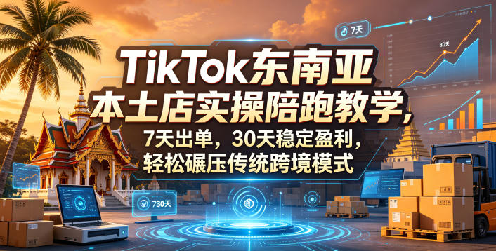 TikTok东南亚本土店实操陪跑教学，7天出单，30天稳定盈利，轻松碾压传统跨境模式(更新0819)-资源后花园