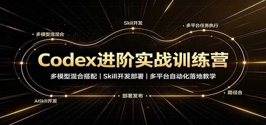 Codex进阶实战训练营：多模型混合搭配，Skill开发部署，多平台自动化落地教学-资源后花园