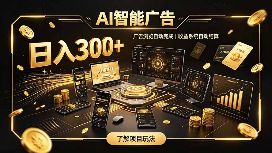 自研 AI 系统｜轻资产起步｜长期稳定收益｜宝妈 上班族轻轻松松日入300+-资源后花园