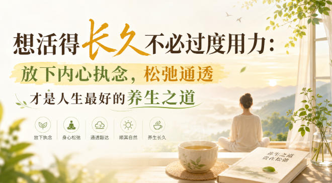 付费文章：想活得长久不必过度用力：放下内心执念，松弛通透才是人生最好的养生之道-资源后花园
