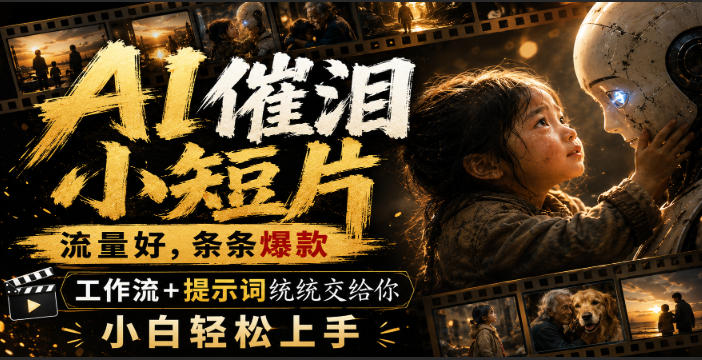 AI催泪小短片，流量好，条条爆款，工作流+提示词统统交给你，小白轻松上手-资源后花园