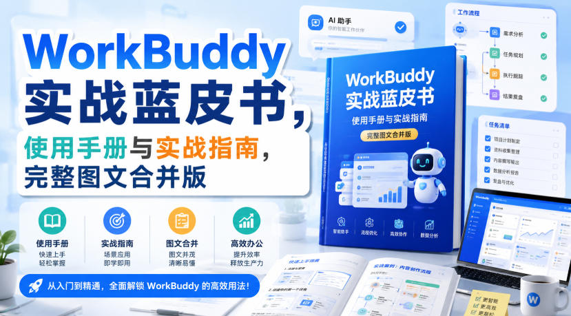 WorkBuddy实战蓝皮书，使用手册与实战指南，完整图文合并版-资源后花园