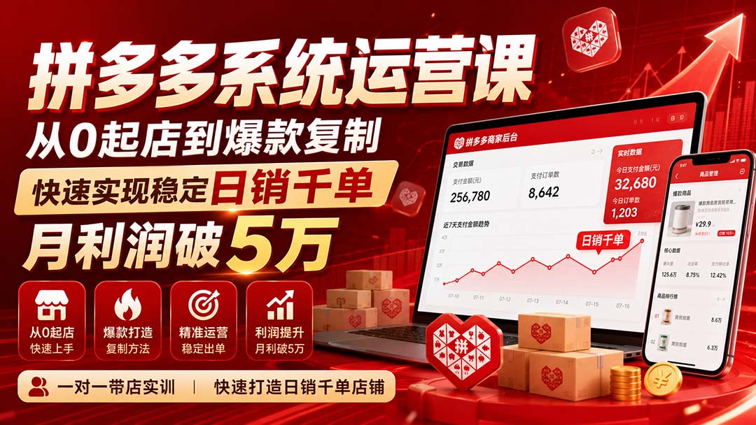 拼多多系统运营课(更新8月-资源后花园