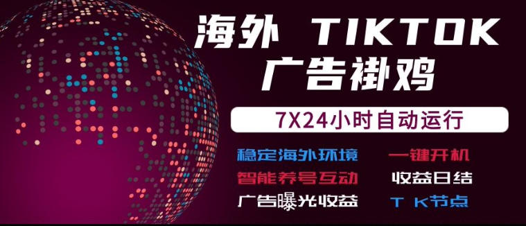 海外TikTok挂G流量变现，7X24自动运行，广告曝光收益，收益日结【揭秘】-资源后花园