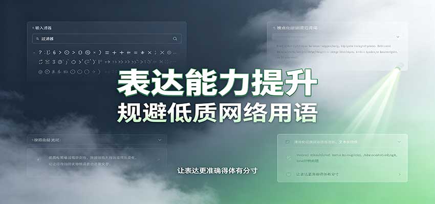 表达能力提升：语言塑造思想逻辑，规避低质网络用语，强化心智感知-资源后花园
