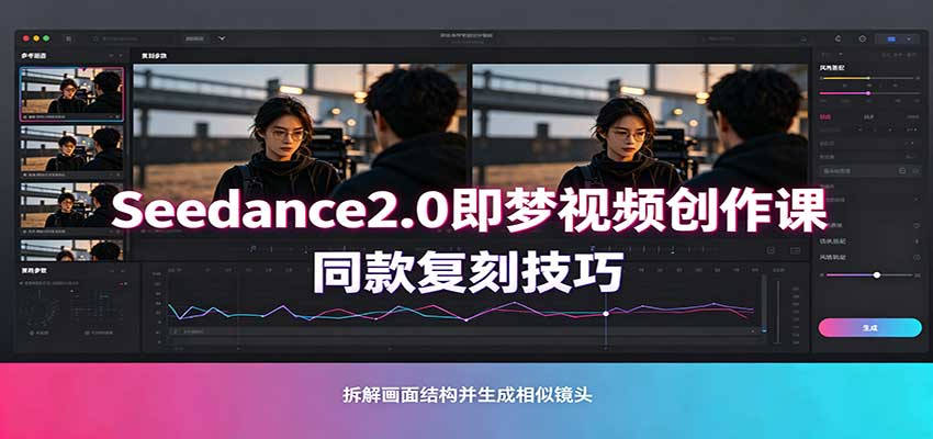 Seedance2.0即梦视频创作课：剧本式视频制作，同款复刻技巧，多行业案例落地教学-资源后花园