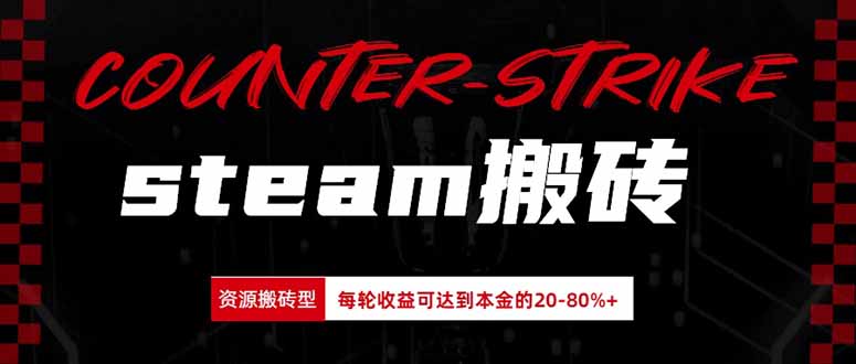 Steam搬砖，每轮收益为本金的20-80%，平均每天仅需半小时，新人轻松上手-资源后花园