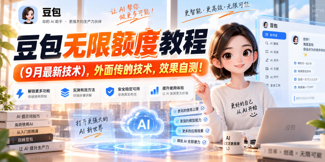 豆包无限额度教程(9月最新技术)，外面传的技术，效果自测！-资源后花园