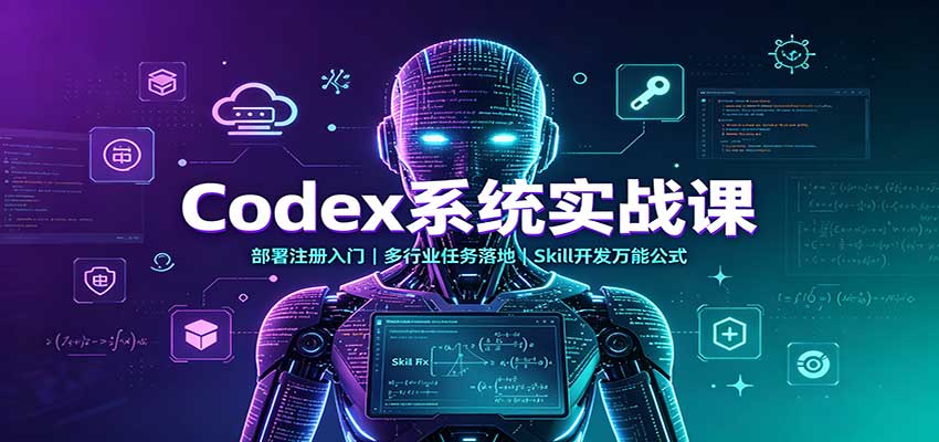 Codex系统实战课：部署注册入门，多行业任务落地，Skill开发万能公式-资源后花园