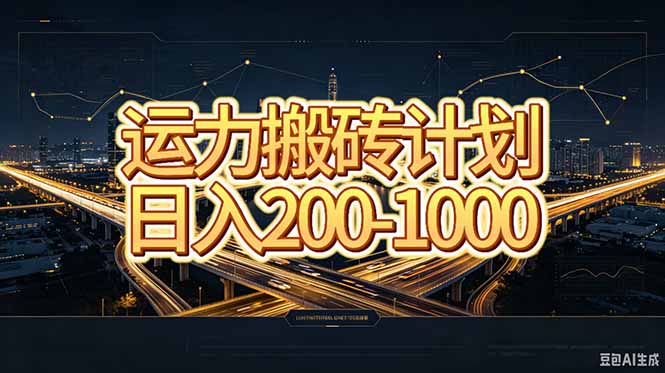 运力搬砖，风口项目。当日收益稳定200-1000。 每天仅需一小时，新人轻松上手。-资源后花园