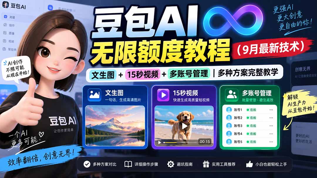 豆包AI无限额度教程(9月最新技术-资源后花园