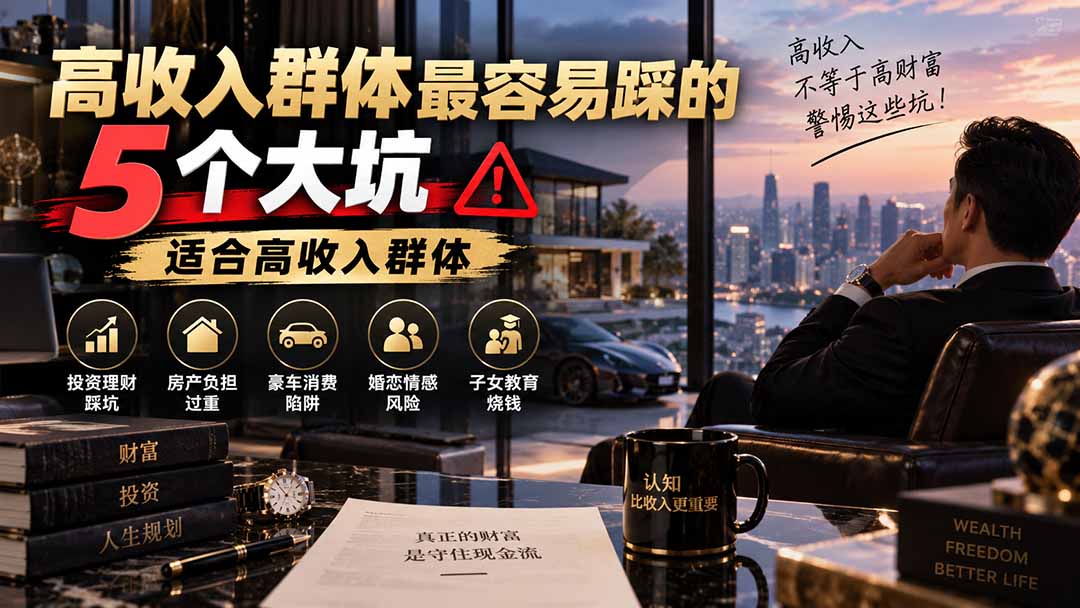 付费文章：高收入群体最容易踩的5个大坑，适合高收入群体-资源后花园
