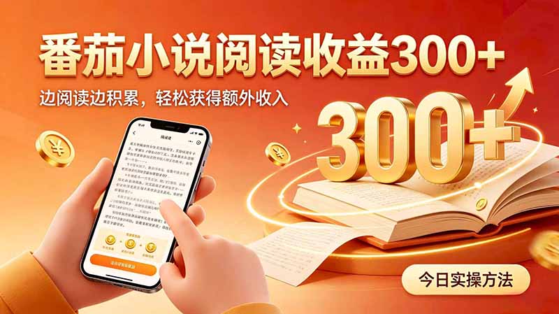 全自动番茄挂机玩法，日入300+边阅读边积累，轻松获得额外收入-资源后花园