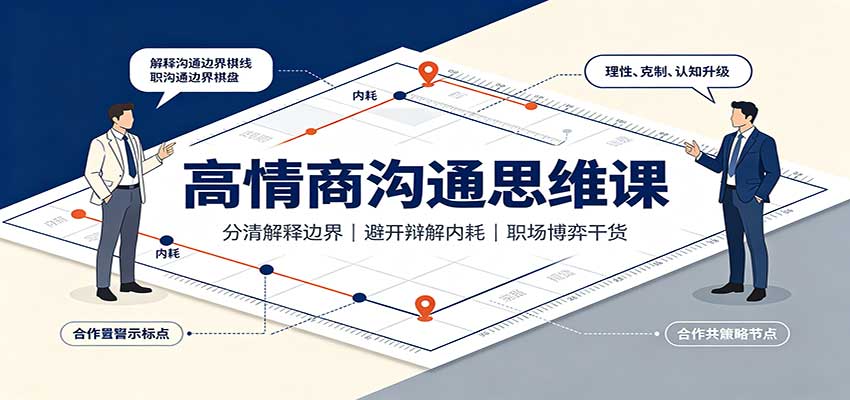 高情商沟通思维课：分清解释边界，避开辩解内耗，职场博弈干货-资源后花园