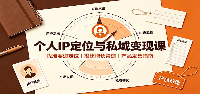 个人IP定位与私域变现课：找准赛道定位，搭建增长管道，产品发售指南-资源后花园