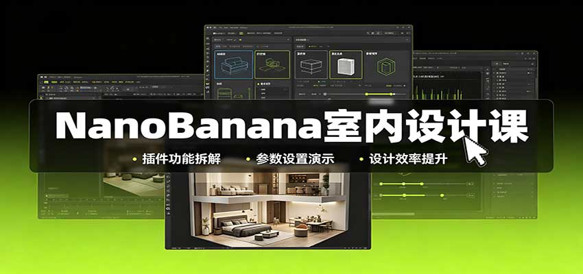 NanoBanana室内设计课：无限画布配置，插件实操，生图改图视频制作-资源后花园