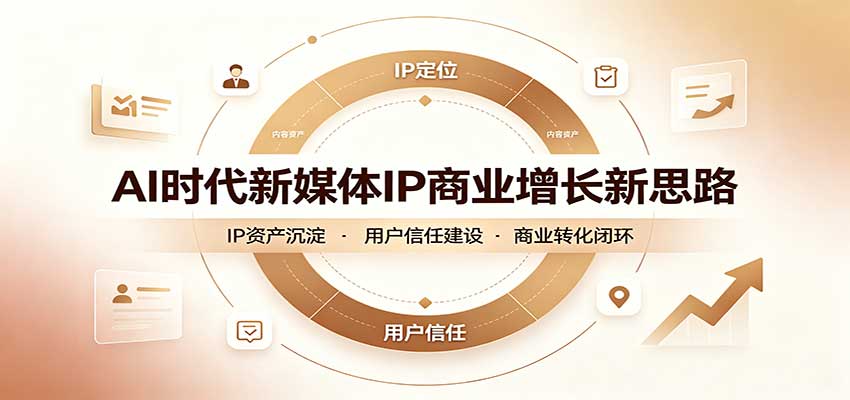 AI时代新媒体IP商业增长新思路：摒弃复杂运营套路，用极简思维打通获客路径-资源后花园